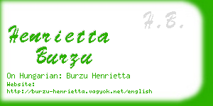 henrietta burzu business card